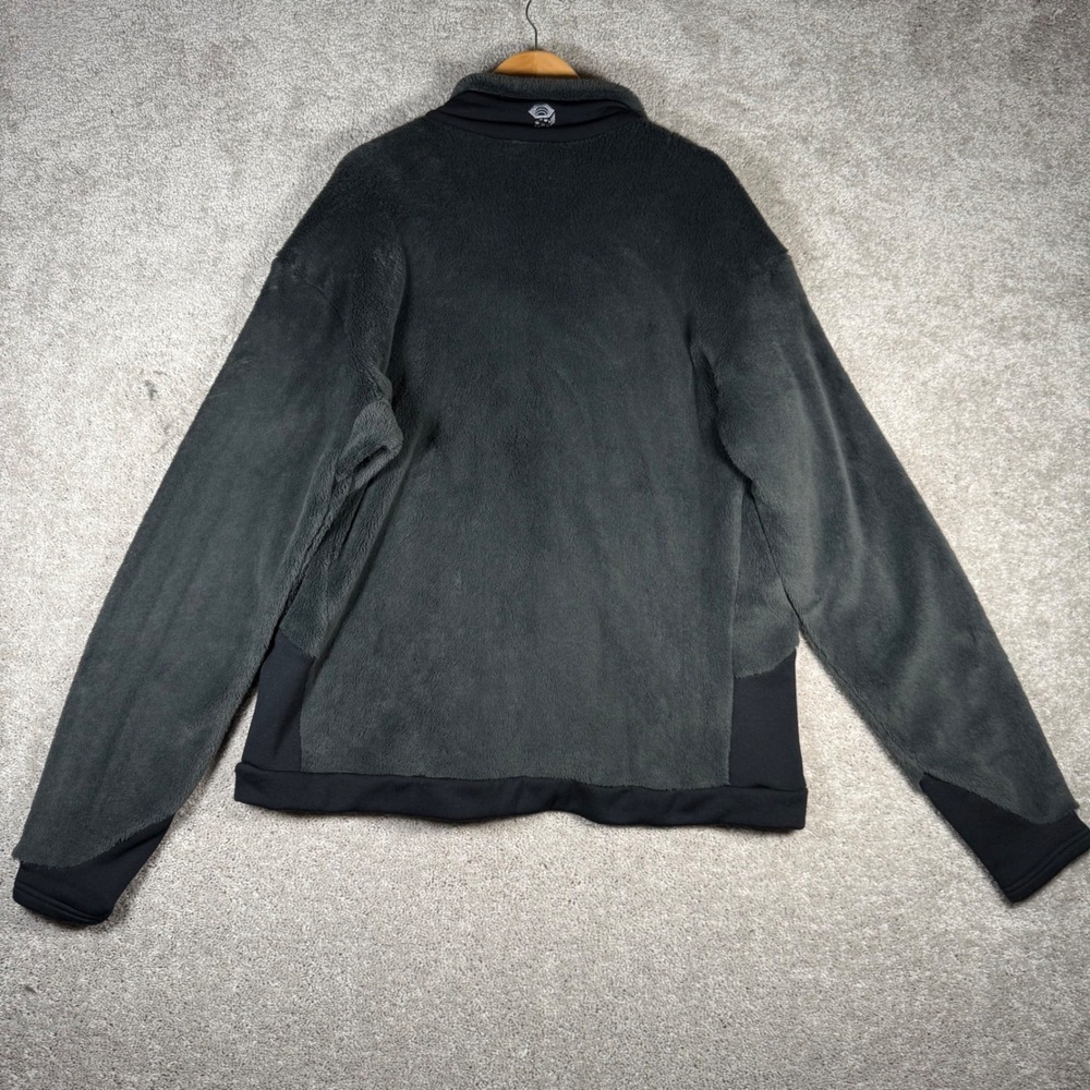 Mountain Hardwear Men's XXL Fleece Jacket Full Zip Dark Gray Polartec Outdoor - Picture 8 of 10